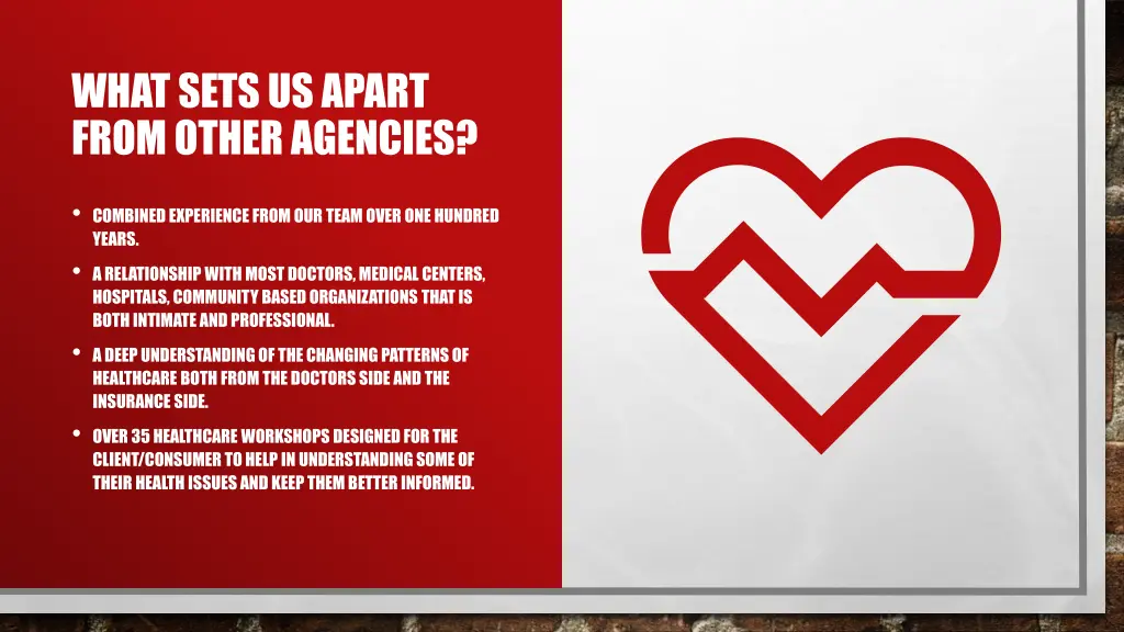 what sets us apart from other agencies