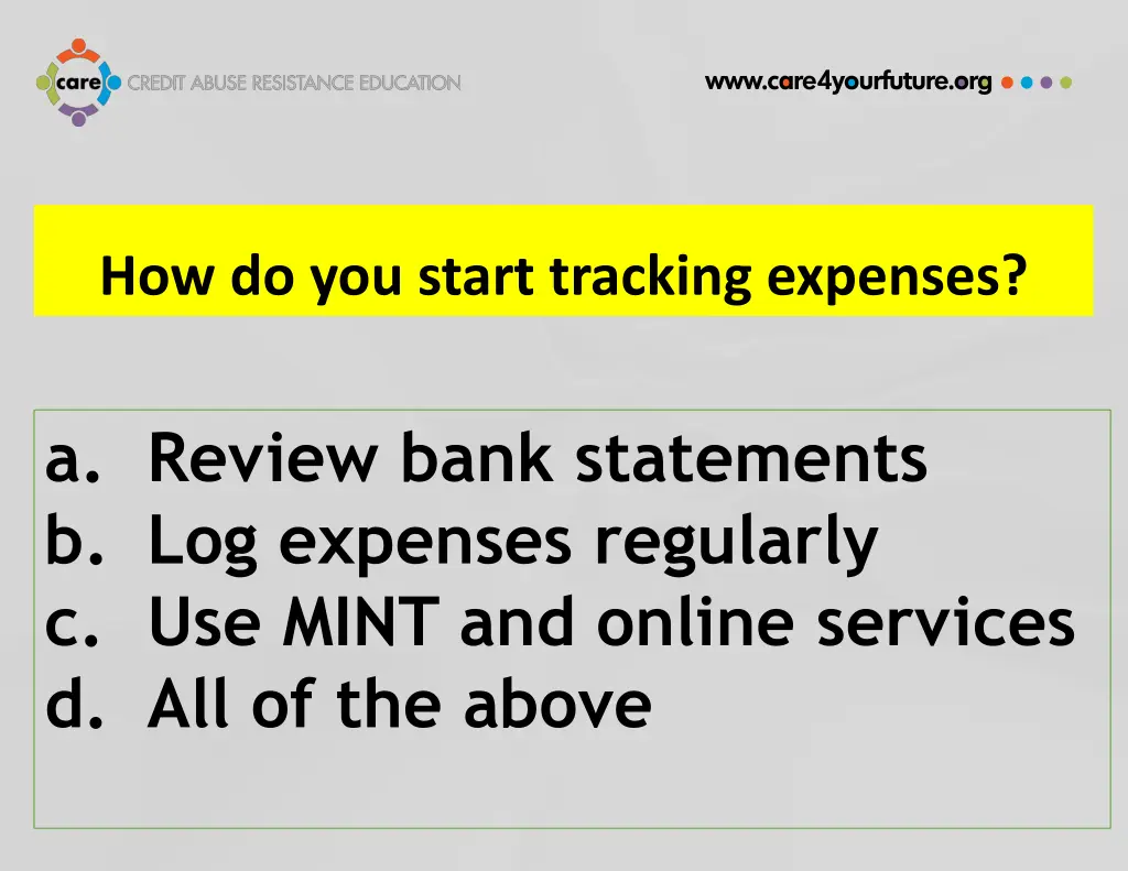 how do you start tracking expenses