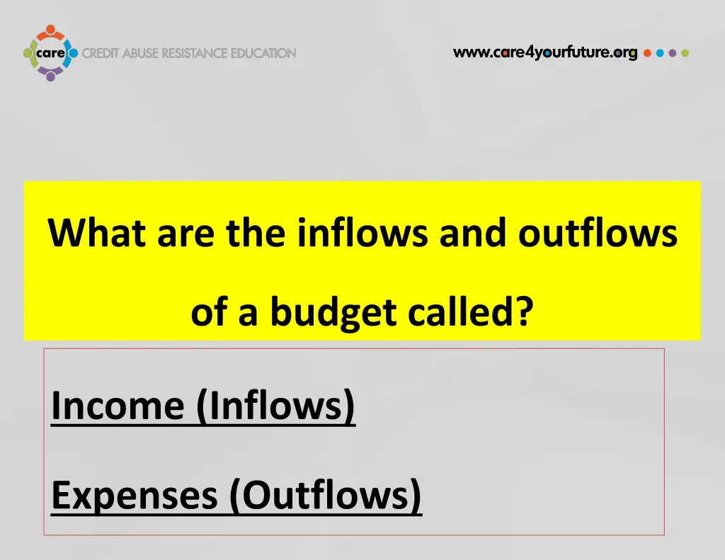 what are the inflows and outflows 1