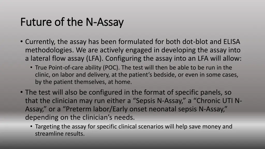 future of the n future of the n assay