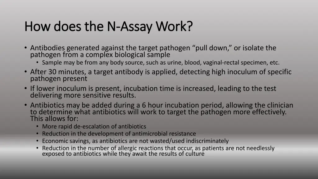 how does the n how does the n assay work