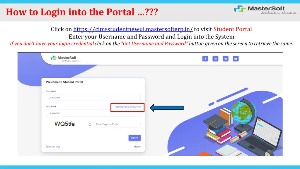 how to login into the portal