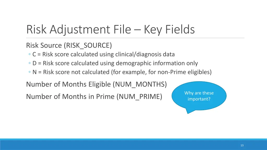 risk adjustment file key fields