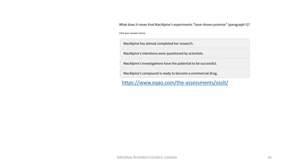 https www eqao com the assessments osslt