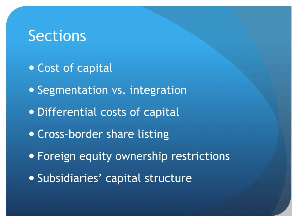 sections