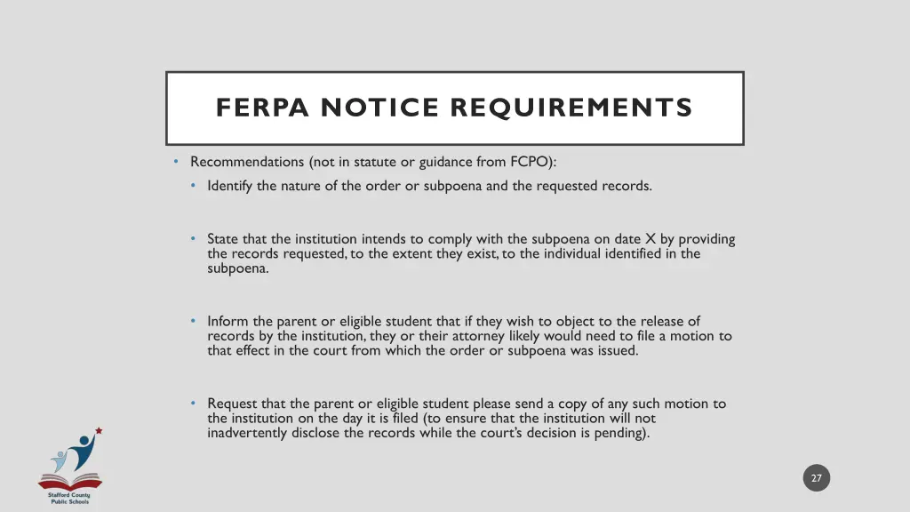 ferpa notice requirements