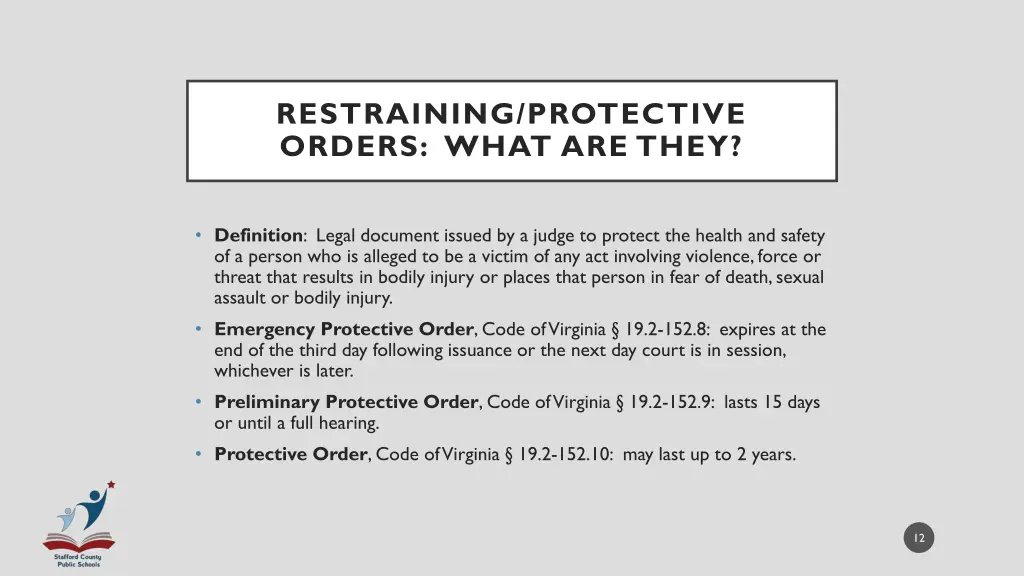 restraining protective orders what are they