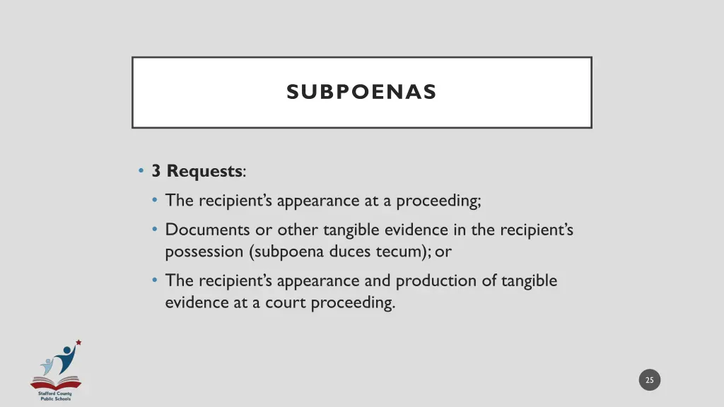 subpoenas