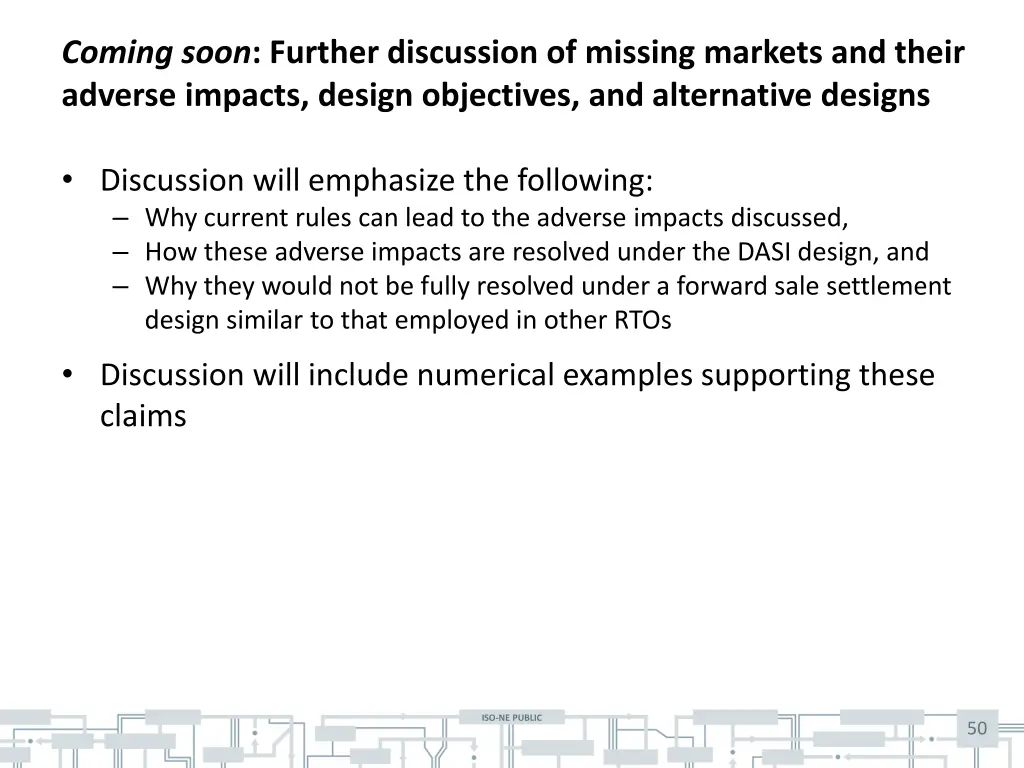 coming soon further discussion of missing markets