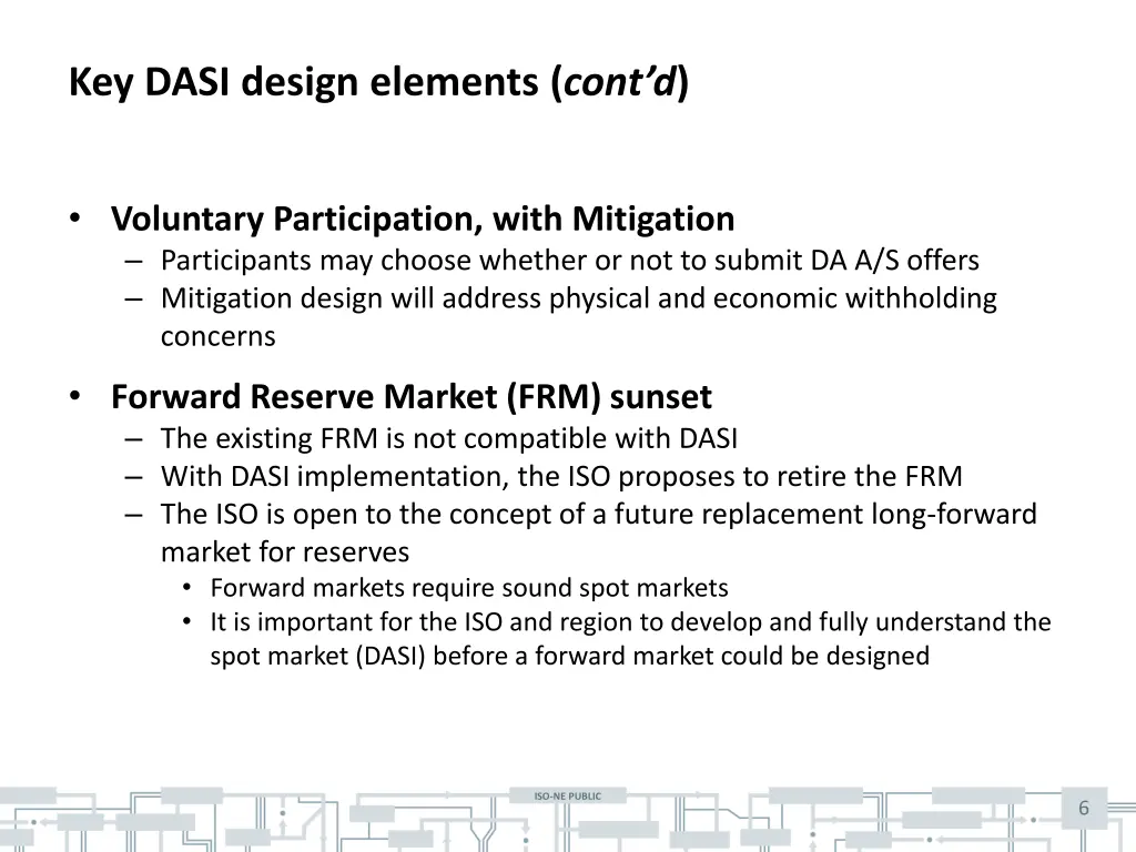 key dasi design elements cont d