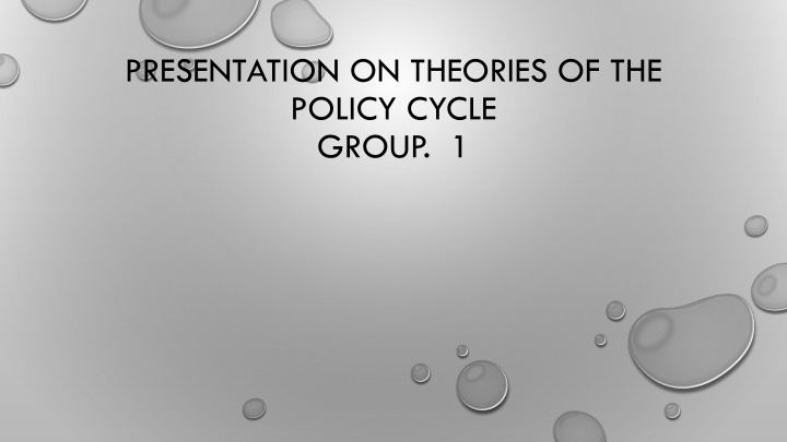 presentation on theories of the policy cycle