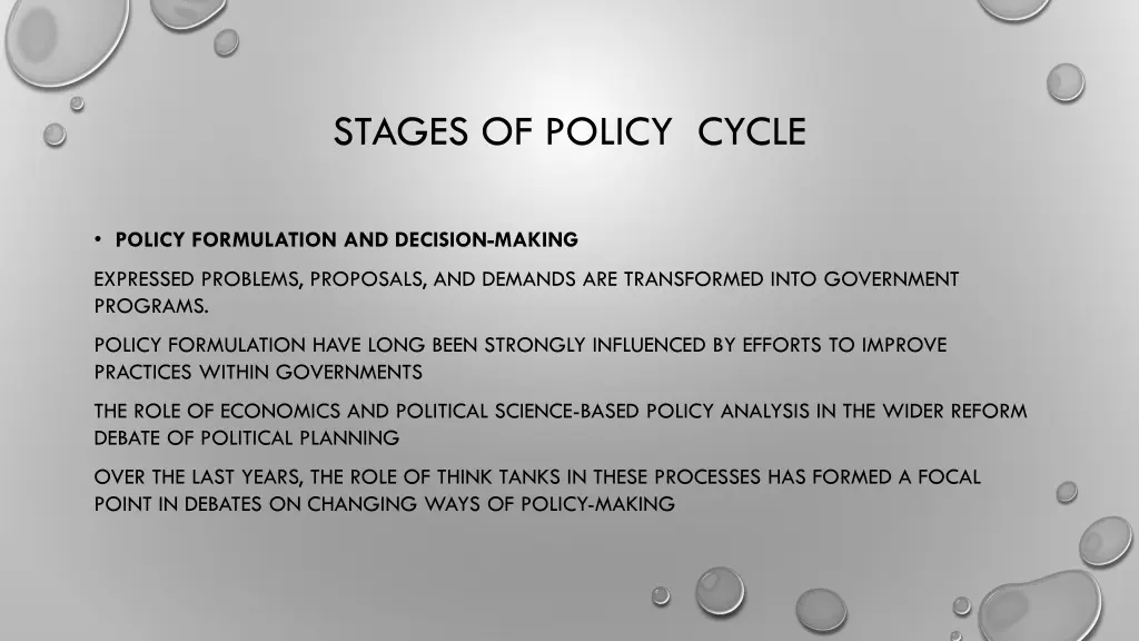 stages of policy cycle 1