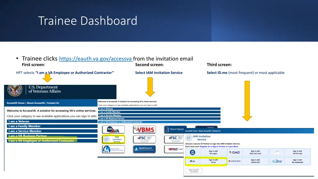 trainee dashboard