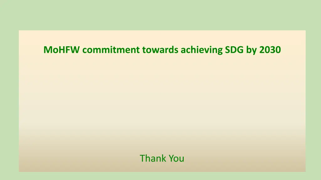 mohfw commitment towards achieving sdg by 2030