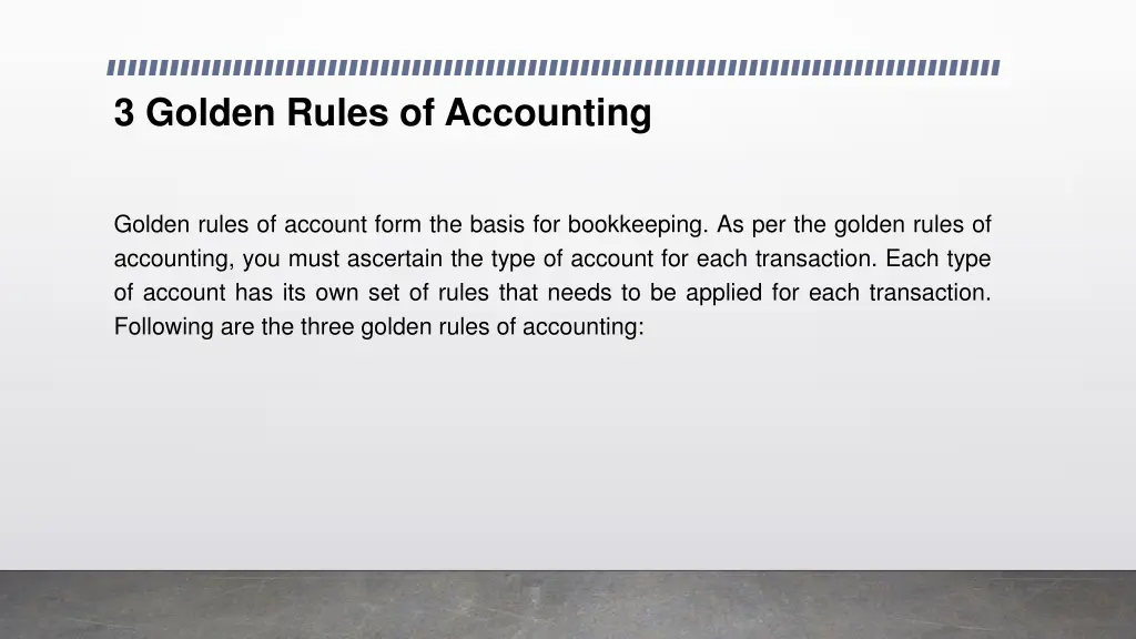 3 golden rules of accounting