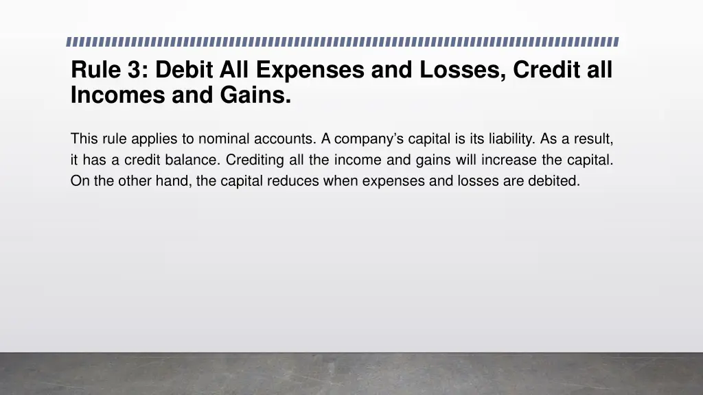 rule 3 debit all expenses and losses credit