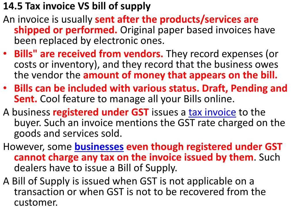 14 5 tax invoice vs bill of supply an invoice