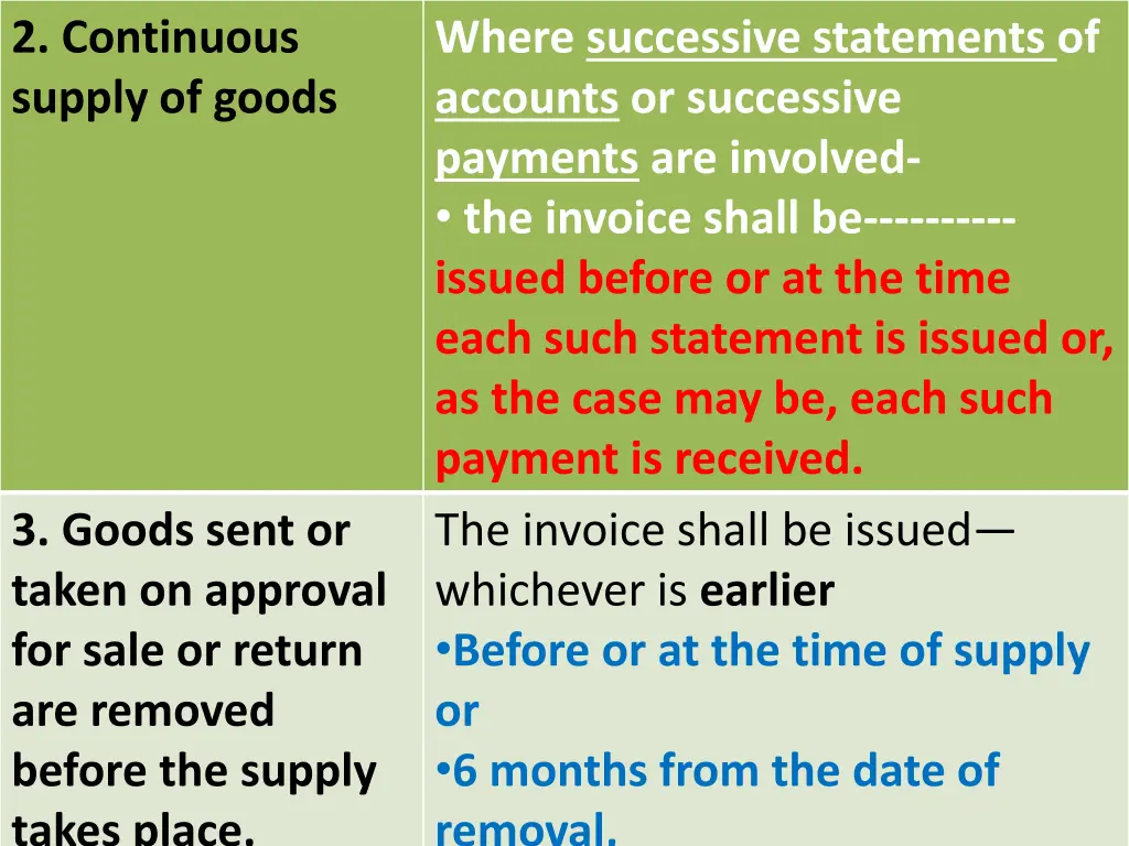 2 continuous supply of goods