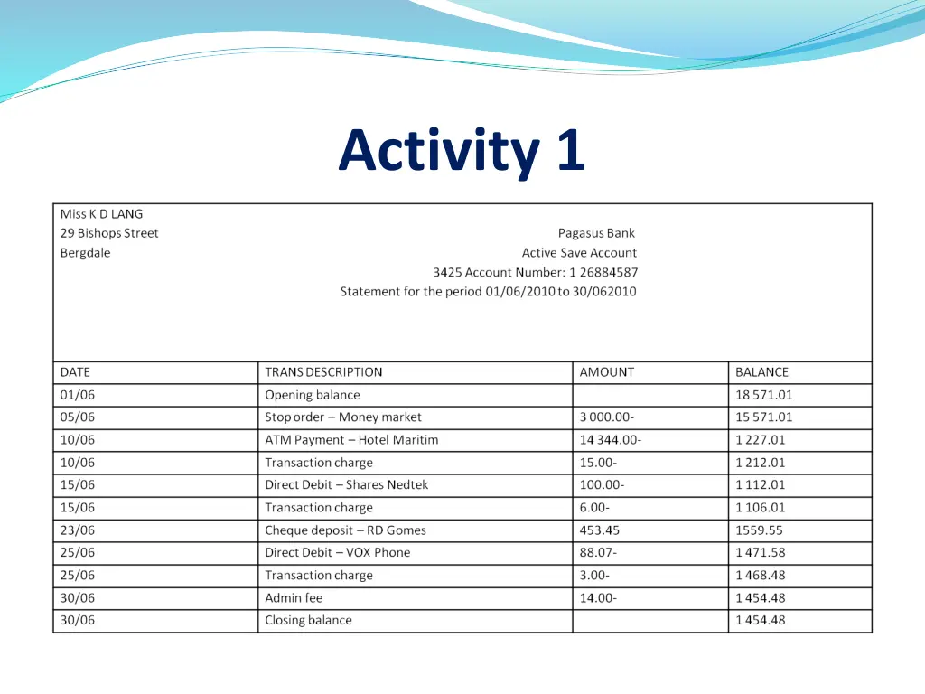 activity 1