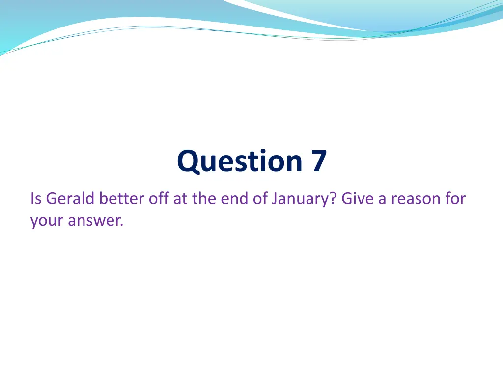 question 7