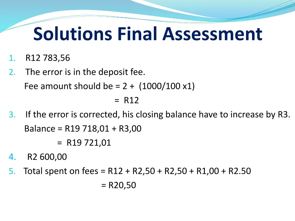 solutions final assessment