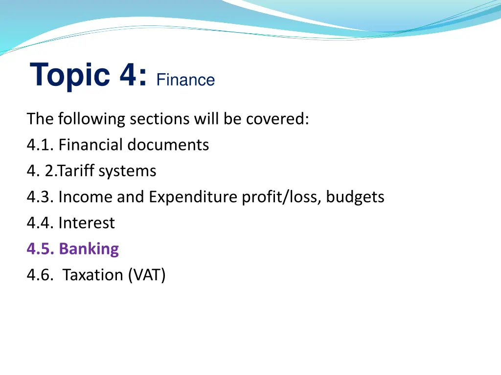 topic 4 finance 1