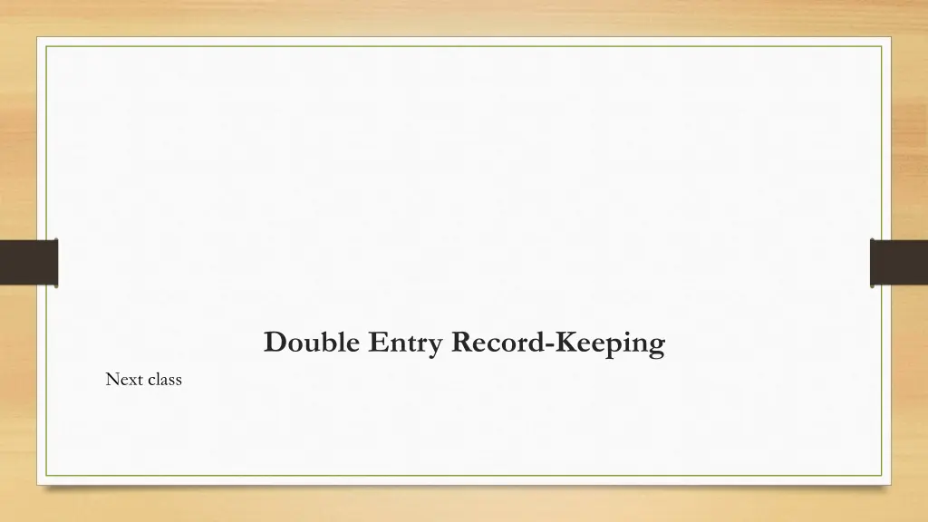 double entry record keeping