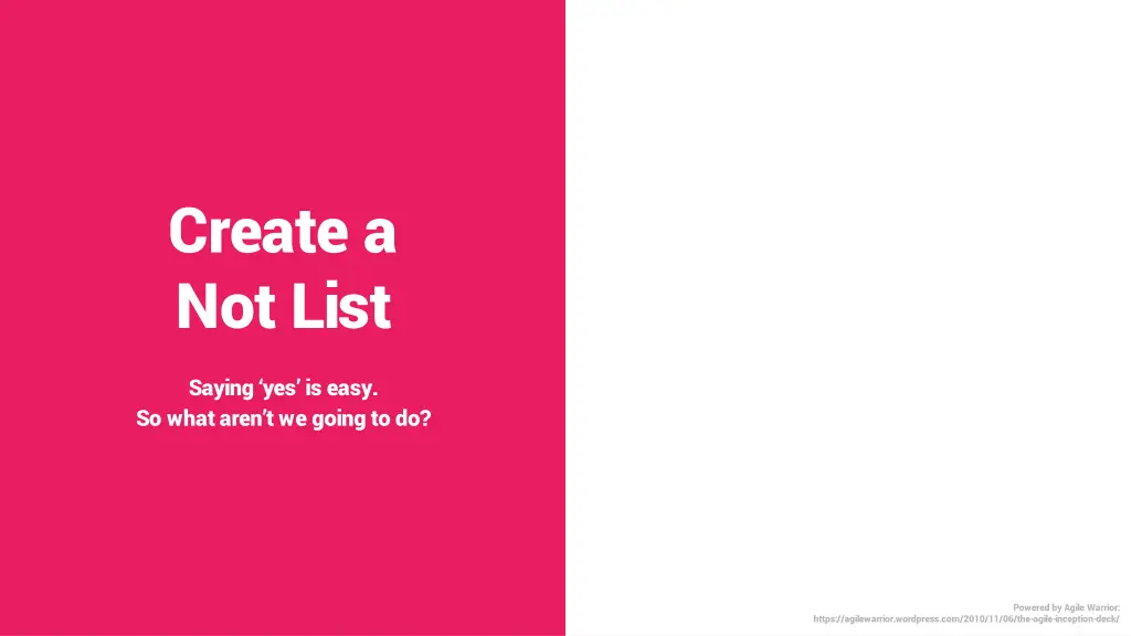 create a not list