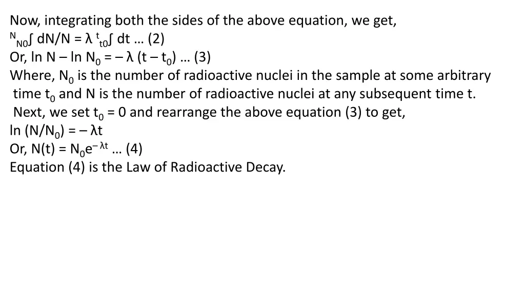 now integrating both the sides of the above