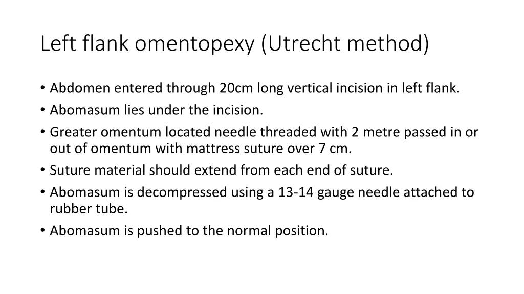 left flank omentopexy utrecht method