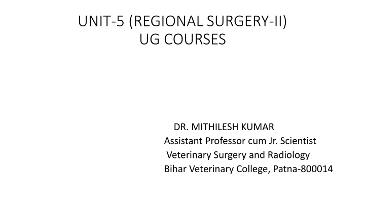 unit 5 regional surgery ii ug courses