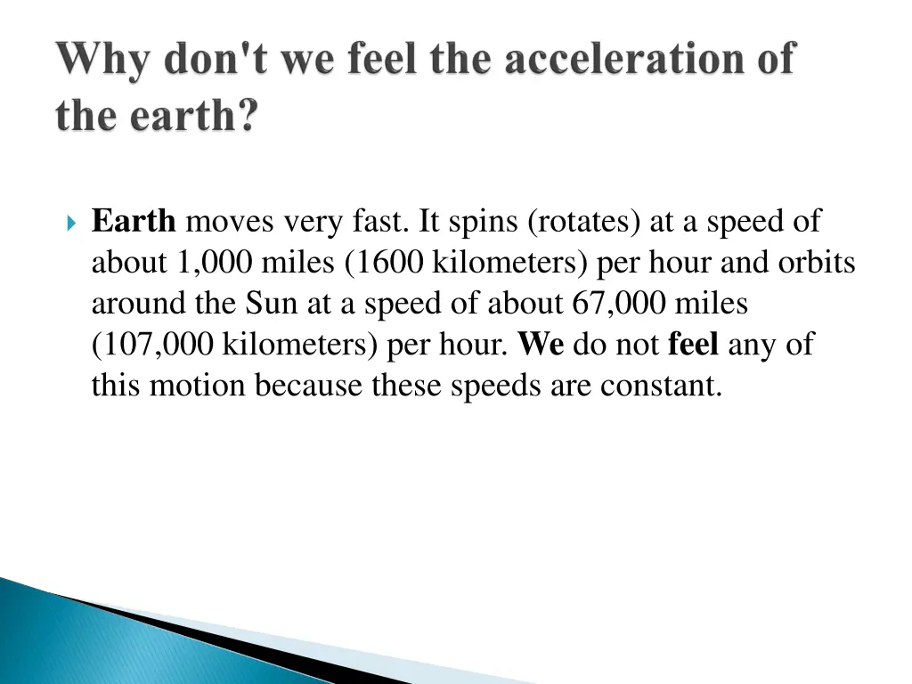 earth moves very fast it spins rotates at a speed