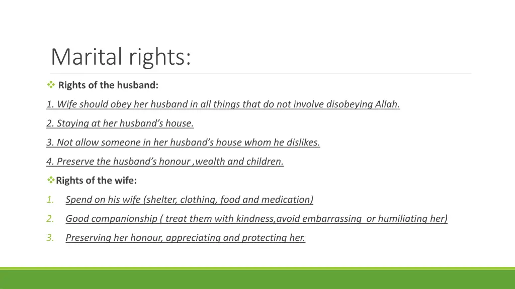 marital rights