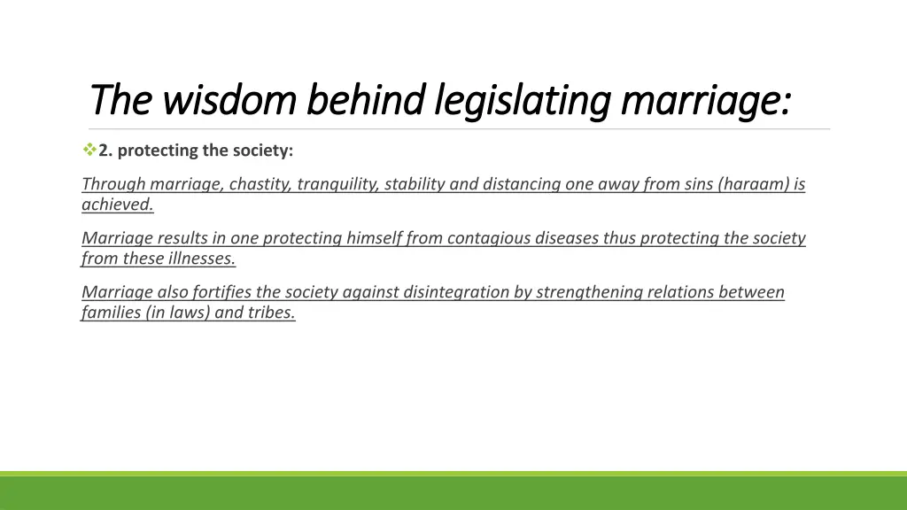 the wisdom behind legislating marriage the wisdom 1