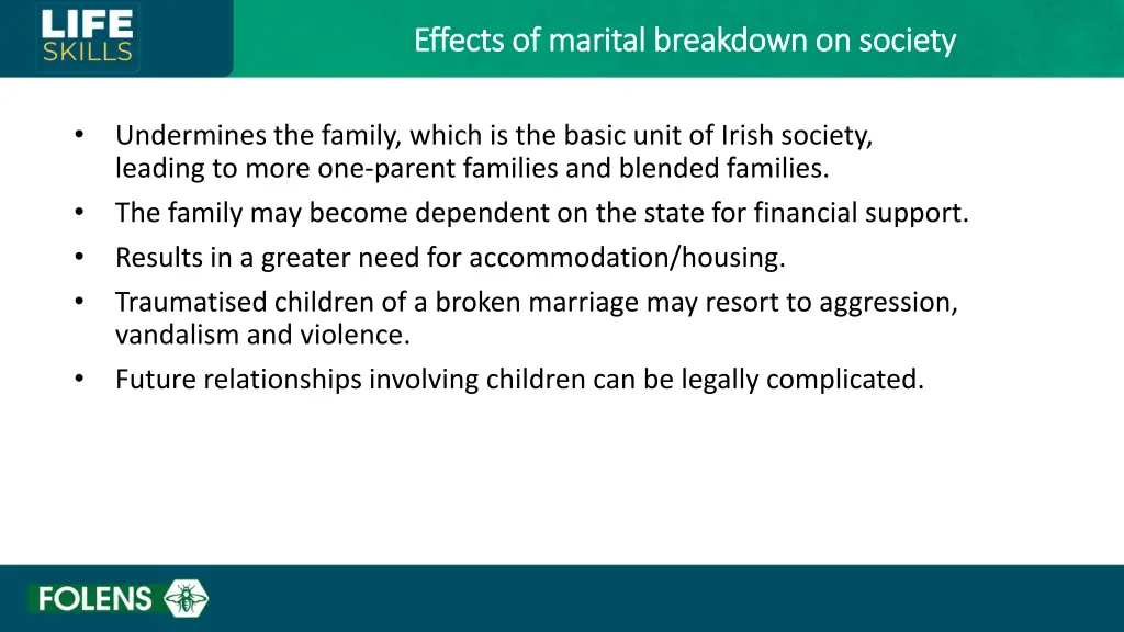 effects of marital breakdown on society effects