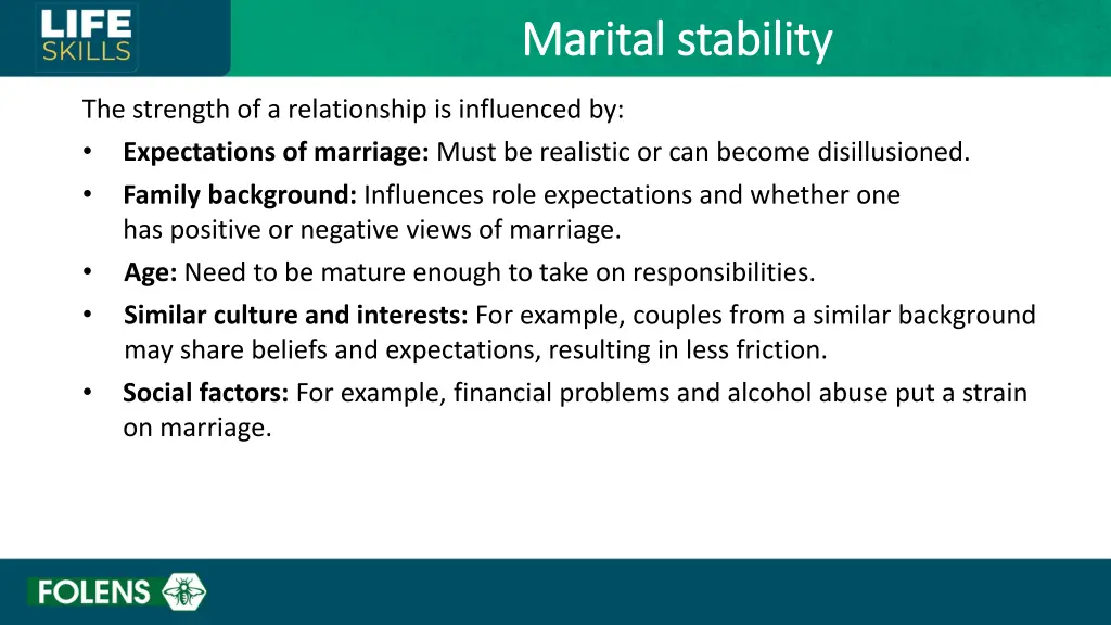 marital stability marital stability