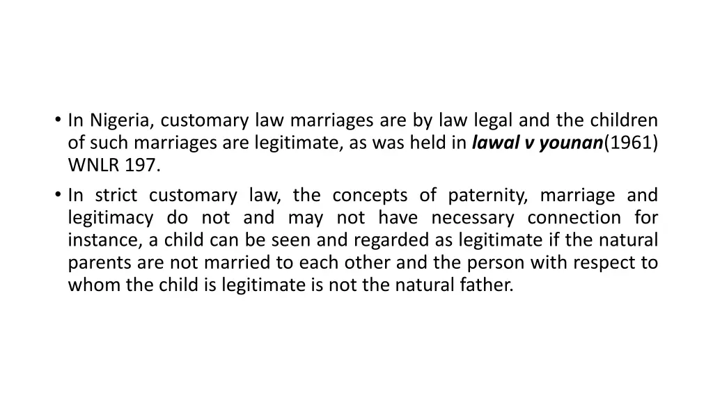 in nigeria customary law marriages