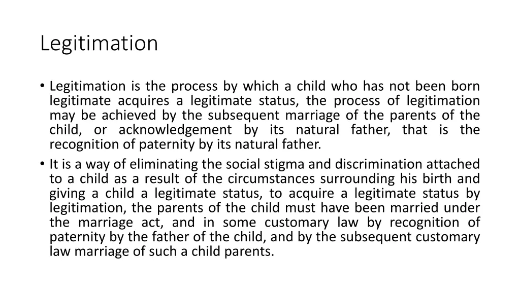 legitimation