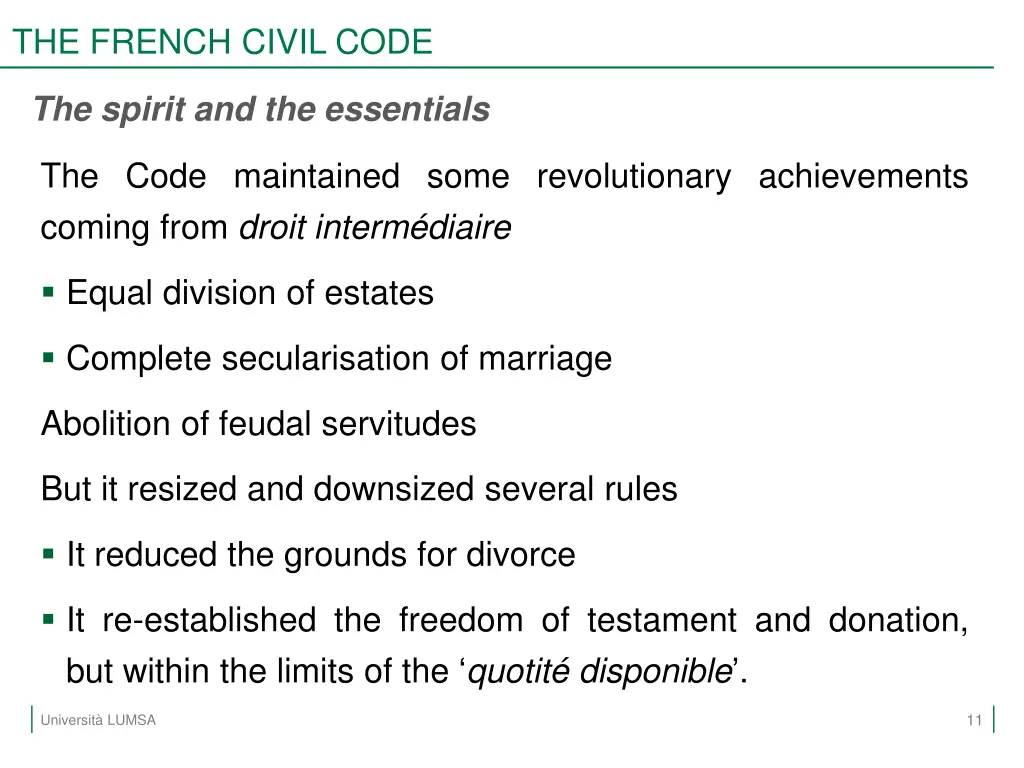 the french civil code 8