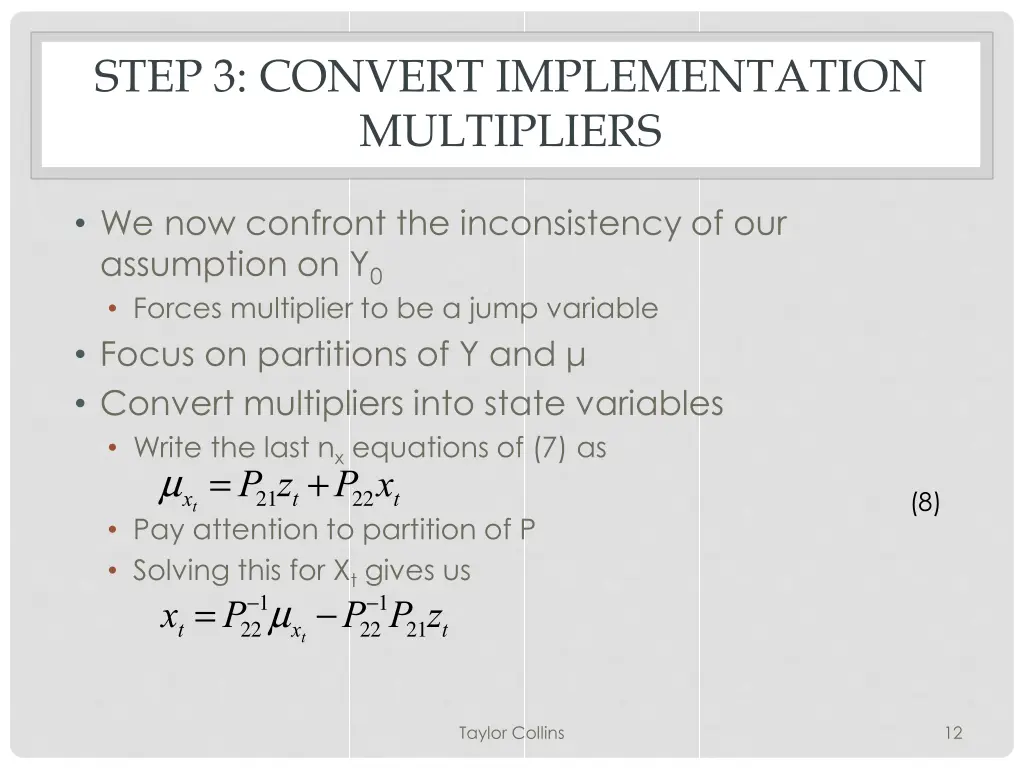 step 3 convert implementation multipliers