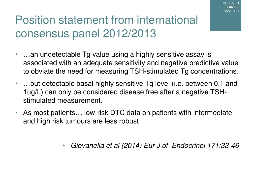 position statement from international consensus