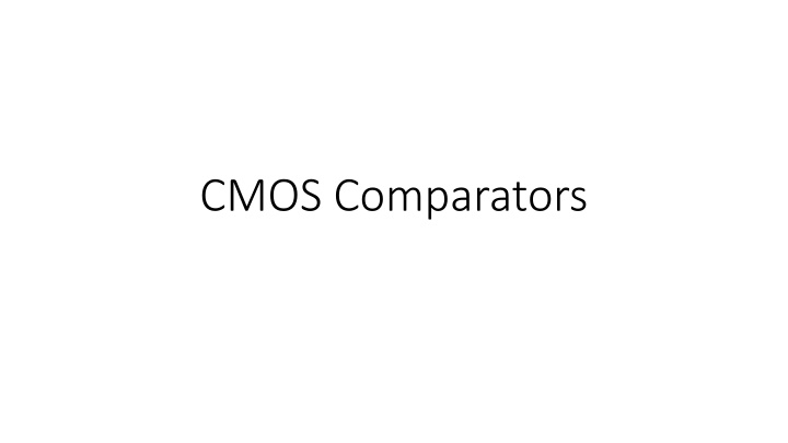 cmos comparators