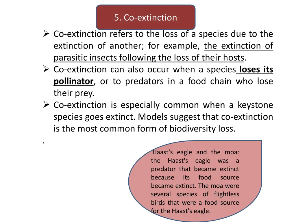 5 co extinction