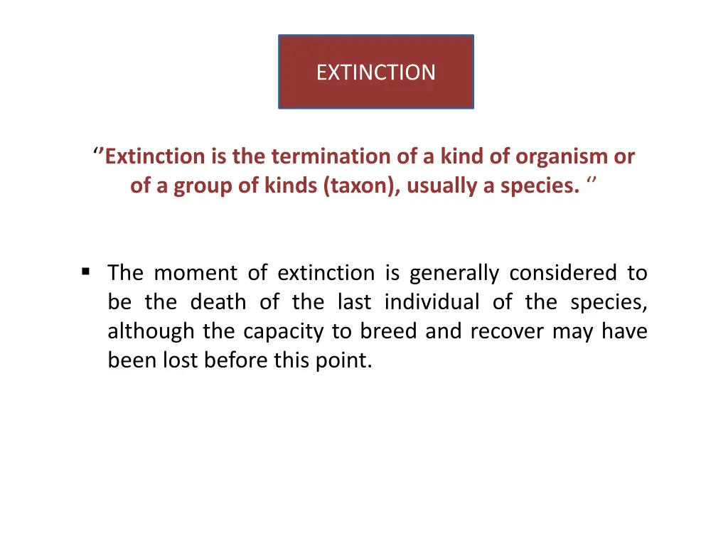 extinction