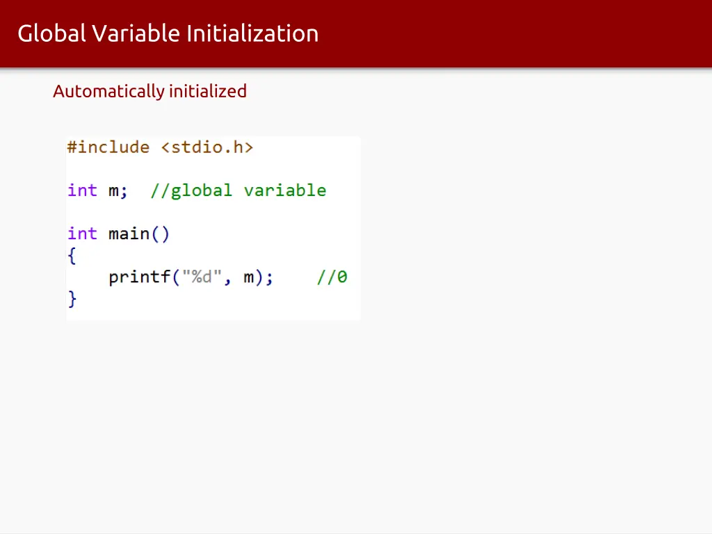 global variable initialization