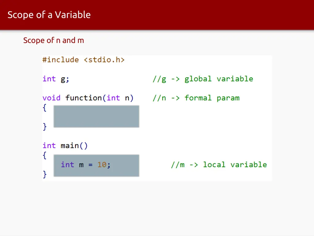 scope of a variable 1