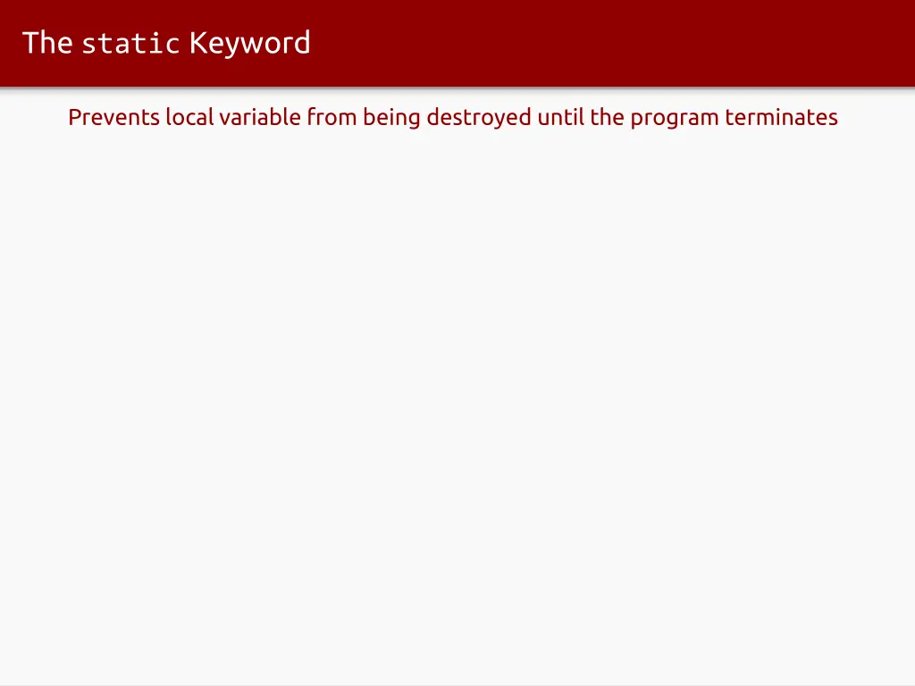 the static keyword