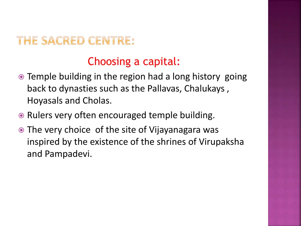 the sacred centre