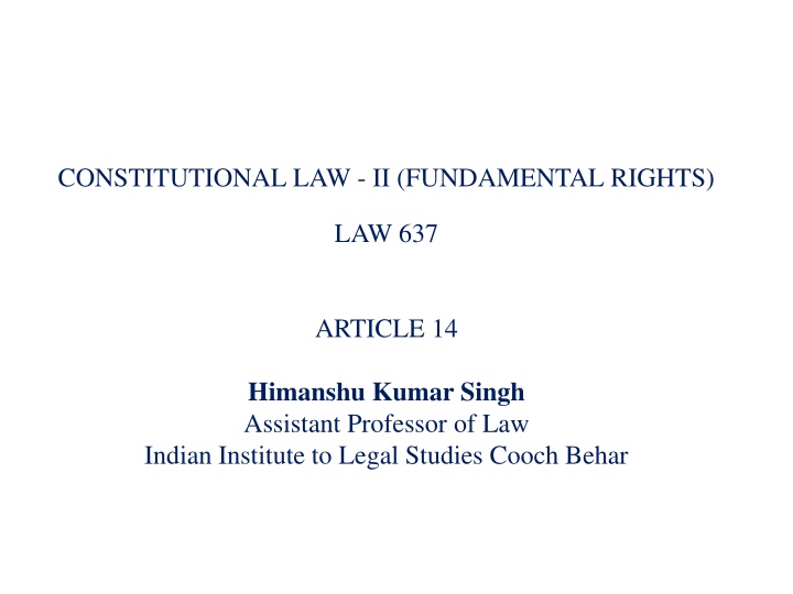 constitutional law ii fundamental rights