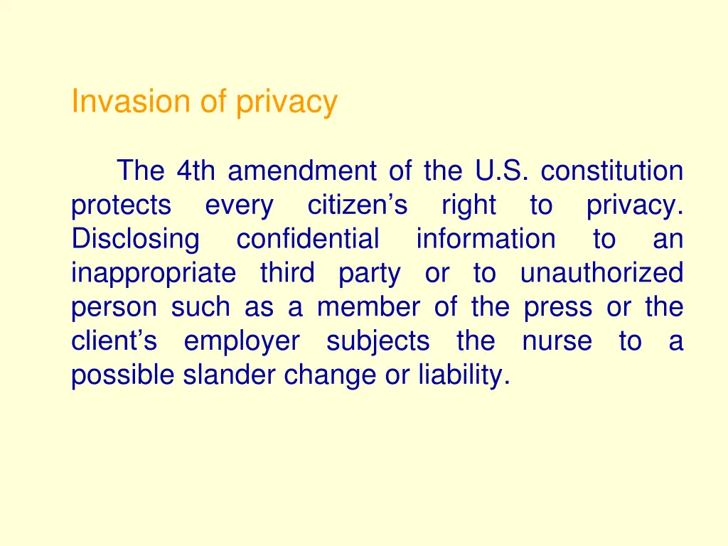 invasion of privacy the 4th amendment